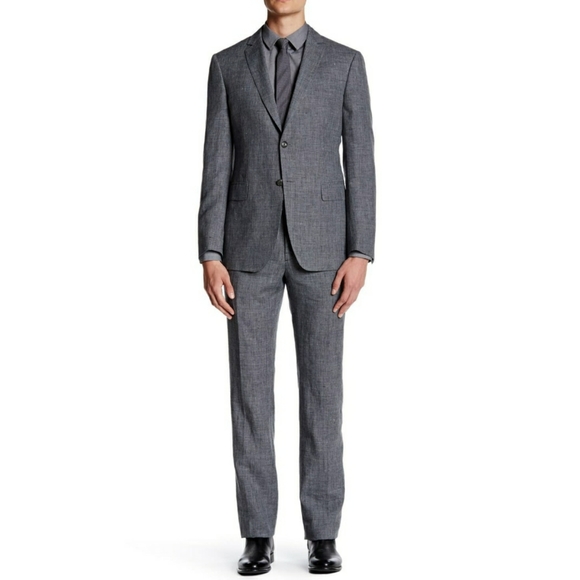 John Varvatos Other - John Varvatos 2 Piece Suit Italian Gray Single Breasted Notch Lapel MSPR $1895